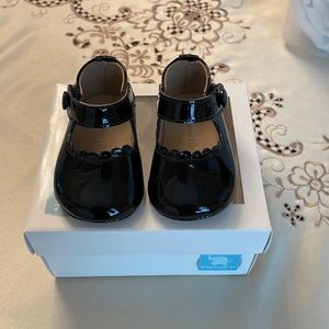 NWT Elephantito Baby Infant Black Patent Mary Janes size 1